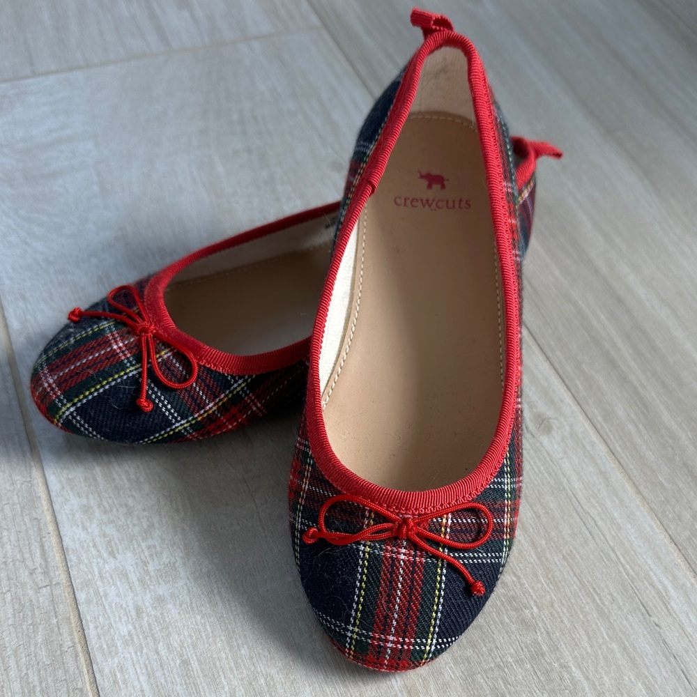 Crewcuts Girl’s Tartan Plaid Ballet Flats